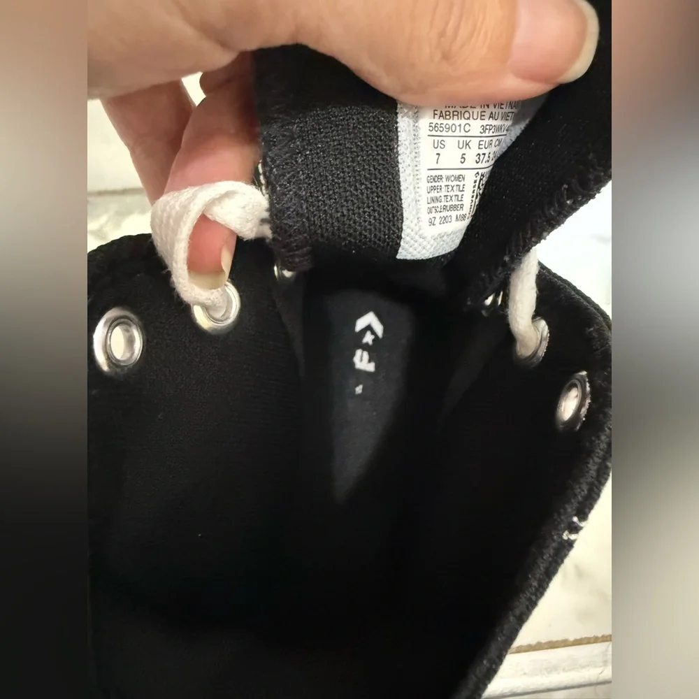 Converse Black Canvas Platform Sneakers